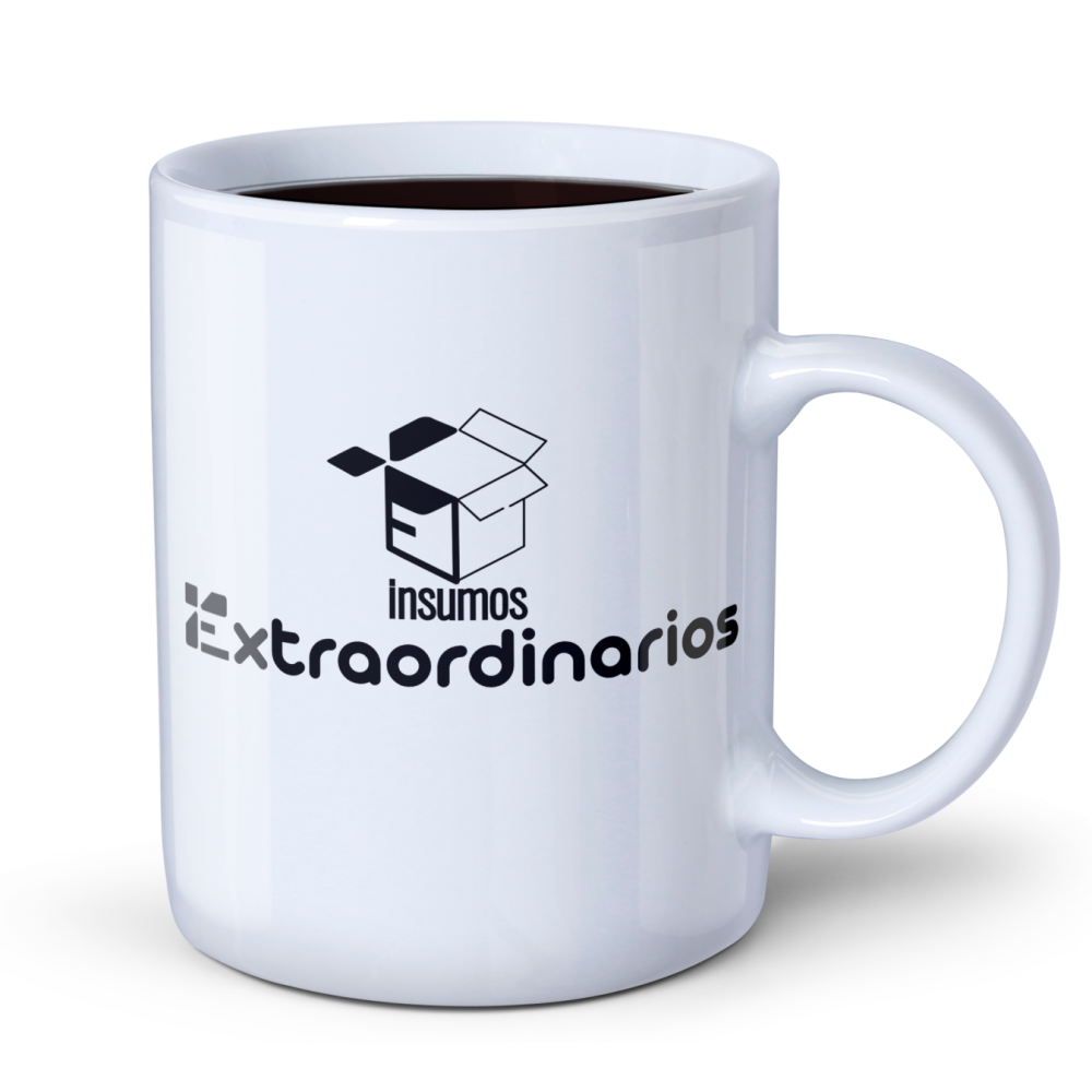 mug blanco logo sin humo